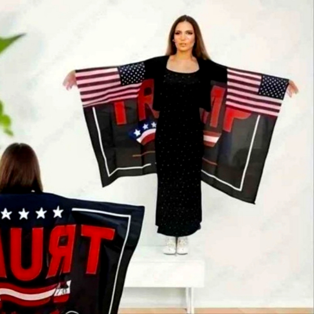 DonaldTrump Cloak Flag Patriotic Parade Rallies 2024 Election BRAND NEW UNOPENED